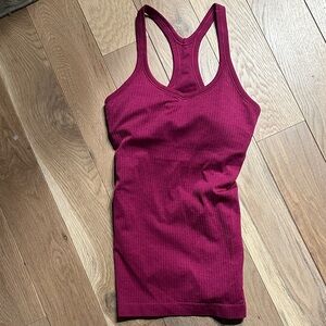 lululemon athletica Ribbed Racerback Tank - Berry Red